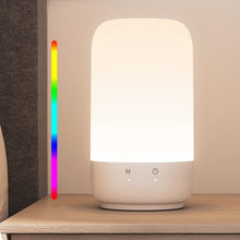 Load image into Gallery viewer, small bamboo forest LED Nightstand Lamps for Bedrooms, Touch Bedside Lamp with Dimmable Whites, Color-Changing Lamp with Memory Function, No Flicker-White
