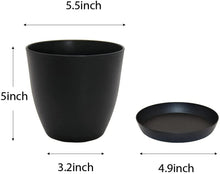Load image into Gallery viewer, Luckystatue-E Flower Pots with Drainage Hole and Trays, Modern Decorative Gardening Pots, Suitable for Indoor and Outdoor, All House Plants
