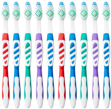 Load image into Gallery viewer, Monfasye Clean Plus Toothbrushes, Pack of 10 | Travel Toothbrush Set for Adults | Made with a Soft Large Brush Head
