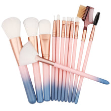 Load image into Gallery viewer, sulvgo Cosmetic Brush Sets - 12 Pcs Cosmetic Brushes for Foundation Eyeshadow Eyebrow Eyeliner Blush Powder Concealer Contour
