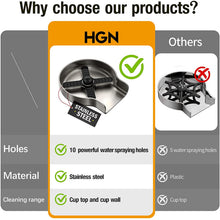 Load image into Gallery viewer, HGN Metal Kitchen Sink Glass Rinser,Faucet Glass Rinser for Kitchen Sinks,Bottle Rinser,Kitchen Sink Accessories,Stainless Steel,Brush Nickel
