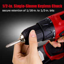 Load image into Gallery viewer, Titoe Cordless Drill Hammers Kit - 20V Max Drill Driver and Impact Driver Cordless Power Tool Set with 2Pcs Lithium-Ion Batteries, Charger and Storage Bag included
