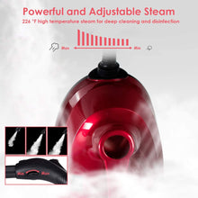 Load image into Gallery viewer, MyKEEPOW 2000W Multipurpose Steam Cleaner with 19 Accessories, Household Steamer with 1.5L Tank for Cleaning, Heavy Duty Rolling Cleaning Machine for Carpet, Floors, Windows and Cars, Red
