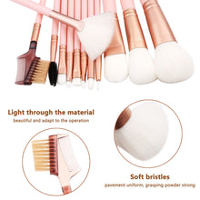 Load image into Gallery viewer, sulvgo Cosmetic Brush Sets - 12 Pcs Cosmetic Brushes for Foundation Eyeshadow Eyebrow Eyeliner Blush Powder Concealer Contour
