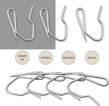 Load image into Gallery viewer, Jielingary Metal Curtain Hooks for Drapes, 100 Pack Pin-on Curtain Hooks for House, Office, Bedroom
