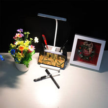 Load image into Gallery viewer, MACTREM LED Desk Lamp with 2 Pen Holder,Battery Powered Desk Lamps for Home Office,Rechargeable Table Lamps,Flexible Gooseneck,Eye Caring,Dimming,Small Study Lamp for Kids,Desktop,Bedroom,Computer,White
