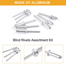 Load image into Gallery viewer, KspeianM 495Pcs Aluminum Rivet Assortment Kit, Pop Rivets Blind Rivets 9 Sizes Assortment
