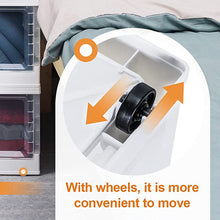 Load image into Gallery viewer, Deva Fronsa Storage Box with Wheels, Collapsible Storage Box with Lids &amp; Handle for Home, Kitchen
