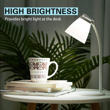 Load image into Gallery viewer, JRuee-Y LED lamps Desk Lamps for Home Office with USB Charging, 3 Brightness Levels, Dimmable Small White Bedroom Lamps for Nightstand, 6500K Cool White
