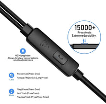 Load image into Gallery viewer, kkloffv Earphones in-Ear Headphones with Mic, High Sensitivity Microphone – Noise Isolating, High Definition for Music, Earbuds for Samsung, iPhone, iPad, Smartphone, MP3 Players.
