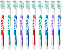 Load image into Gallery viewer, Monfasye Clean Plus Toothbrushes, Pack of 10 | Travel Toothbrush Set for Adults | Made with a Soft Large Brush Head
