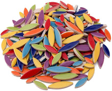 Load image into Gallery viewer, Handicraft ceramic mosaic tiles, petal mosaic pieces for handicrafts (mixed colors, 568g, 20 ounces)
