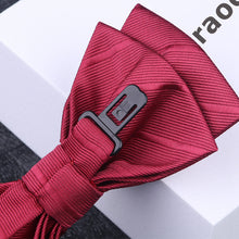 Load image into Gallery viewer, Huraog - Burgundy Cravats, No Bow, Men's Formal Dress Cravats

