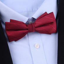 Load image into Gallery viewer, Huraog - Burgundy Cravats, No Bow, Men's Formal Dress Cravats
