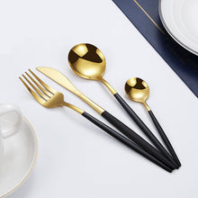 Load image into Gallery viewer, Bauphen stainless steel Dinnerware, knives, forks, spoons, chopsticks, gift box, four piece set
