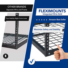 Load image into Gallery viewer, FLEXIMOUNTS 4x8 Overhead Garage Storage Rack Adjustable Ceiling Garage Rack Heavy Duty, 96" Length x 48" Width x (22''-40" Ceiling Dropdown), Black (Two-Color Options)

