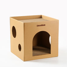 Load image into Gallery viewer, LinceHom corrugated paper, cat's nest, semi enclosed, cat toy, cat house, vertical plate
