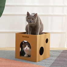 Load image into Gallery viewer, LinceHom corrugated paper, cat's nest, semi enclosed, cat toy, cat house, vertical plate
