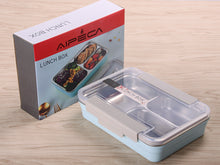 Load image into Gallery viewer, AIPECA stainless steel 4 compartment lunch box, rectangular bento box, insulated lunch box

