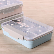 Load image into Gallery viewer, AIPECA stainless steel 4 compartment lunch box, rectangular bento box, insulated lunch box
