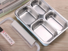 Load image into Gallery viewer, AIPECA stainless steel 4 compartment lunch box, rectangular bento box, insulated lunch box
