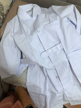 Load image into Gallery viewer, 518GTK Nurse Uniform, Round Neck White Coat, Nurse Long Sleeve Work Uniform, White
