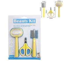 Load image into Gallery viewer, Docrok pet supplies nail clipper brush three-piece set, pet grooming hair removal needle comb, cat and dog comb brush set
