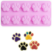 Load image into Gallery viewer, homEdge Puppy Dog Paw and Bone Silicone Molds, Non-Stick Food Grade Silicone Molds for Chocolate, Candy, Jelly, Ice Cube, Dog Treats (Puppy Paw Bone Set of 4PCS)
