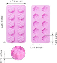 Load image into Gallery viewer, homEdge Puppy Dog Paw and Bone Silicone Molds, Non-Stick Food Grade Silicone Molds for Chocolate, Candy, Jelly, Ice Cube, Dog Treats (Puppy Paw Bone Set of 4PCS)
