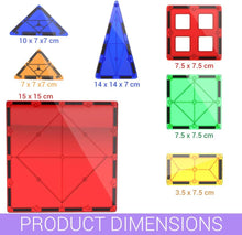 Load image into Gallery viewer, Desire Deluxe Magnetic Tiles Building Blocks Construction Toys for Boys &amp; Girls 47pc – STEM Learning Educational Toy for Kids Age 3 4 5 6 7 8 Year Old Gift
