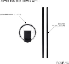 Load image into Gallery viewer, IRON °FLASK Rover Tumbler - 24 Oz, Leak Proof, Vacuum Insulated Stainless Steel Bottle, Hot Cold, Modern Double Walled, Simple Thermo Coffee Travel Mug, Hydro Water Metal Canteen (Pearl)

